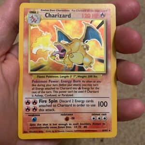 Pokemon Cards TCG 1995, 96, 98 Charizard 4/102 Holo Rare Vintage Card